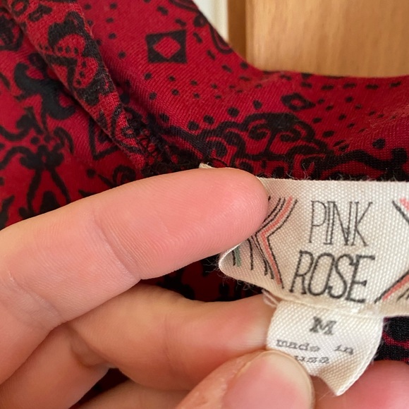 Pink Rose Pattern Mini Dress - Picture 2 of 2